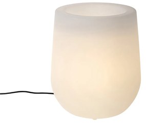Zewnetrzna Lampa podłogowa zewnętrzna doniczka biała IP44 - Flowerpot Nowoczesny Oswietlenie zewnetrzne