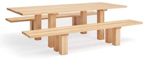Stół z blatem z drewna sosnowego 100x260 cm Banda – Teulat