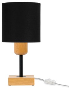 Lampka nocna stołowa CL-TI-DSC10x10BU-SC buk czarna 1xE27