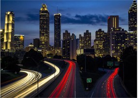 Obraz miasta nocą (70x50 cm)
