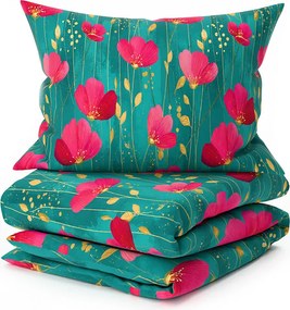 PrzytulneMieszkanie.pl PrzytulneMieszkanie.pl Bawełniana pościel VIVIDELLE POLY zielona Rozmiar pościeli: 70 x 90 cm | 140 x 200 cm