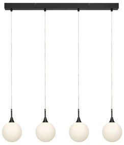 Czarna lampa wisząca Markslöjd Quattro XL Pendant Black 4L