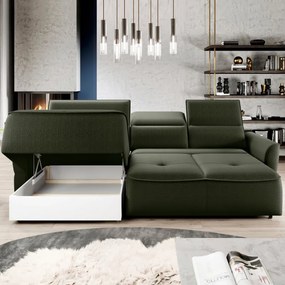 Narożnik MURILLO S Mini z elektryczną regulacją siedziska Lewostronny w tkaninie VOGUE 11 WERSAL