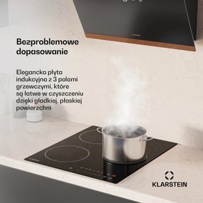 Klarstein Delicatessa 45cm Płyta Indukcyjna 3 Strefy Gotowania Czarny