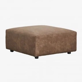 Pufa 85x85 Cm Do Modułowej Sofy Bruna Zamsz W Kolorze Brązowej Kawy - Sklum