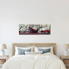 Obraz - budynek architektoniczny (z zegarem) (90x30 cm)