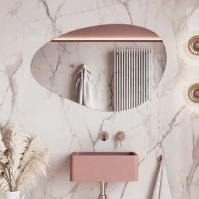 Lustro o nieregularnym kształcie oszlifowane bez podświetlenia MISTRAL | Różne rozmiary | Różne kolory szkła : Kolor tafli szkła - Srebrny, Rozmiar - 100 x 50 cm