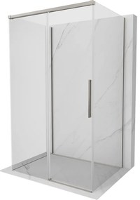 Mexen Rox-3S kabina prysznicowa 3-ścienna rozsuwana 140 x 85 cm, transparent, nikiel szczotkowany - 8C2-140-085-97-00-3S