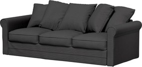 Pokrowiec na sekcję 3-osobową Grönlid, nierozkładaną kolor czarny tkanina strukturalna