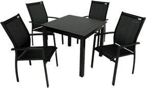 Doppler EXPERT ANTRACYT, krzesła sztaplowane, 4+1