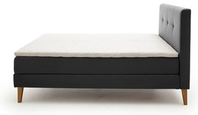 Antracytowe łóżko boxspring 160x200 cm Stockholm – Meise Möbel