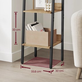 Regał loftowy na książki 5 półek Faro 088, dąb artisan