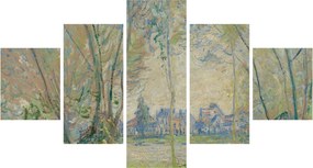 Obraz - Claude Monet, Woman Seated under the Willows, reprodukcje (125x70 cm)