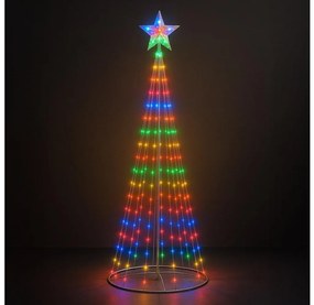 Świąteczna zewnętrzna dekoracja LED RGBW, ściemnialna, 4W/230V, 180 cm, IP44 + pilot zdalnego sterowania