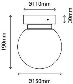 Lampa sufitowa SULION Sena, ø 14 cm