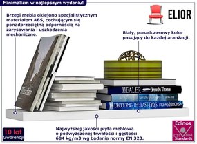 Półka biała na książki 60 cm A5-H22