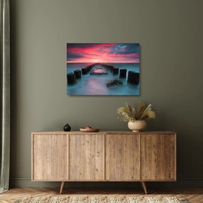 Obraz na szkle - Skały w morzu (70x50 cm)