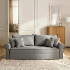 Sofa z Funkcją Spania RELON Szara Glamour