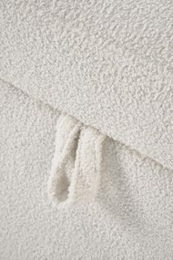 Ławka, Pufa FICARIA z pojemnikiem w kolorze kremowym, tkanina boucle, 150x40x47 cm