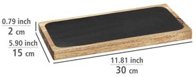 Czarno-naturalny drewniany półmisek 30x15 cm – Wenko