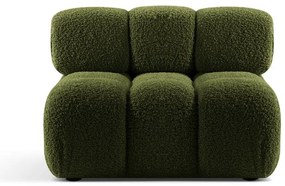 Zielony moduł sofy z materiału bouclé (moduł środkowy) Bellis – Micadoni Home