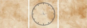 Obraz - Stary papier pergaminowy (z zegarem) (90x30 cm)