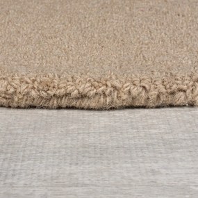 Szarobeżowy wełniany chodnik tkany ręcznie 80x230 cm Mia Ellipse – Flair Rugs