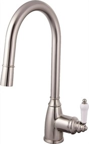 Ascott bateria zlewozmywakowa z wyciąganą wylewką, stylizowana na stal nierdzewną - Essebagno