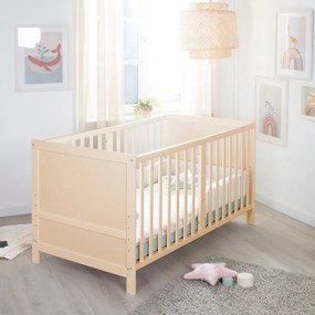 Łóżeczko z regulowaną wysokością w naturalnym kolorze 70x140 cm Easy Sleep – Roba