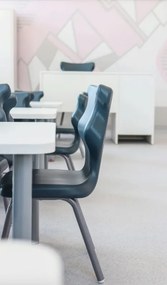 Stół do szkoły Smart prostokątny 120x70 cm, rozmiar 4-6, blat szary / nogi szare