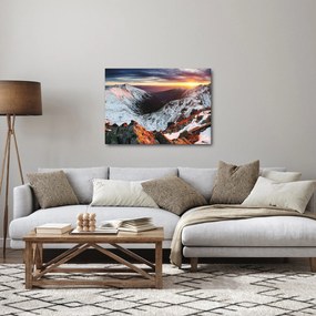 Obraz - Zimowa panorama górska (70x50 cm)
