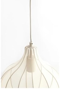 Beżowa lampa wisząca z tekstylnym kloszem ø 29 cm Elati – Light &amp; Living