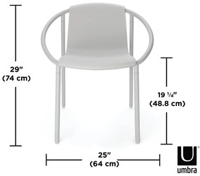 Jasnoszare krzesło Ringo – Umbra