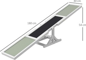 PawHut Wippe dla psów do treningu agilności, antypoślizgowa, do 50 kg, 180 x 30 x 30 cm
