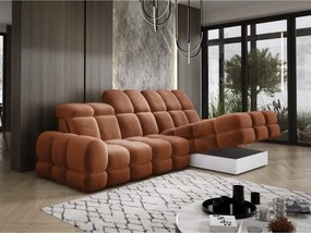 Narożnik TOLLO MINI S Prawostronny Elektryczna regulacja Salvador 08 kolor Pomarańczowy WERSAL