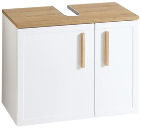Biała wisząca szafka pod umywalkę 65x60 cm Quickset 383 – Pelipal