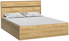 Podwójne łóżko 160x200 hikora naturalna B4-C15