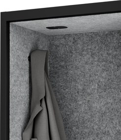 Szafa akustyczna do biura i szkoły Sally MentalBox, 115 x 40 x 185 cm, antracyt/szary