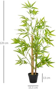 Dekoracyjny Sztuczny Bambus Ozdobne Drzewo Sztuczne 120cm do Domu i Biura | Aosom PL