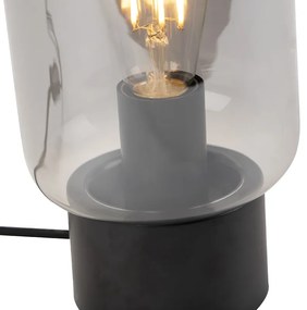 Designerska lampa stołowa czarna przydymione szkło - Bliss Cute Nowoczesny Oswietlenie wewnetrzne