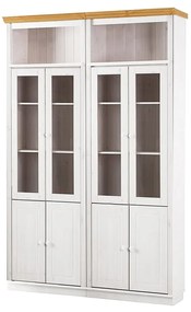 Biała witryna z litego drewna sosnowego 148x223 cm Anita – Støraa