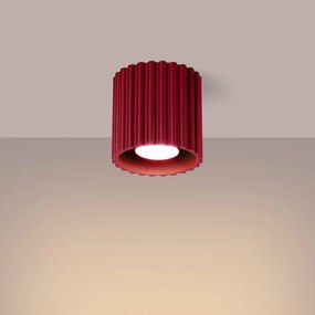 Plafon AURA 1 burgund GU10 ryflowany SOLLUX  LIGHTING