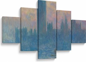 Obraz - Claude Monet, The Houses of Parliament, Sunset, reprodukcje (125x70 cm)
