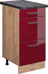 Szafka dolna do kuchni czerwony połysk 40x60x81.6 r-line