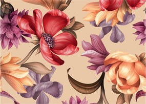 Obraz na szkle - Vintage Flowers (70x50 cm)
