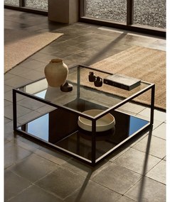 Czarny stolik Kave Home Green Hill, 80x80 cm