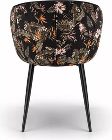 Krzesło Coloris - nogi metalowe, wielobarwna tkanina z tyłu, nowoczesne, klasyczne