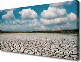 Obraz na płótnie Surowe Koryto Wyschniętej Rzeki