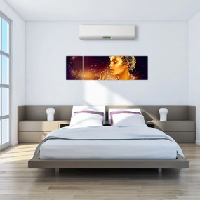 Obraz - Złoty makijaż (170x50 cm)