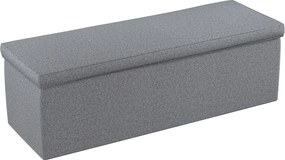 Skrzynia tapicerowana kolor szary tkanina strukturalna